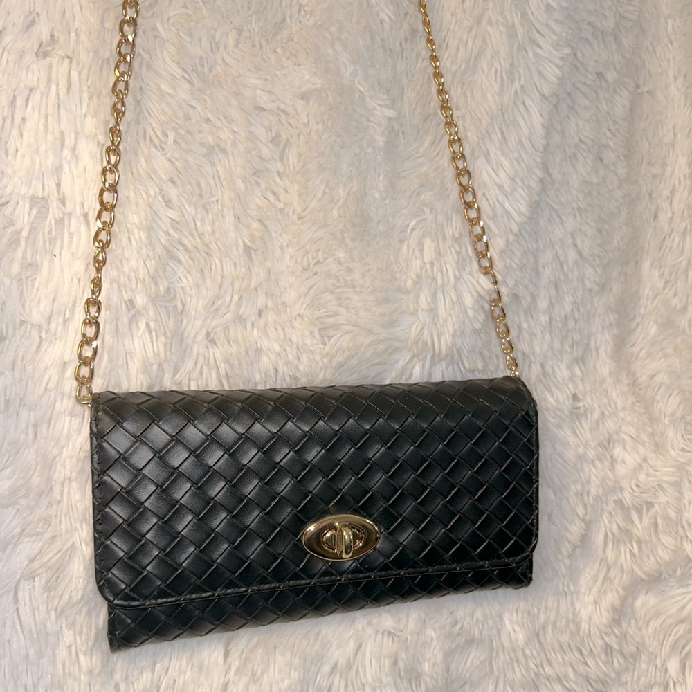 Black crossbody wallet purse